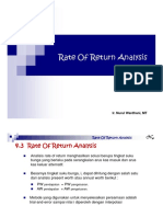 8.rate of Return Analysis