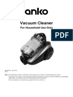 Vacuum Cleaner: For Household Use Only