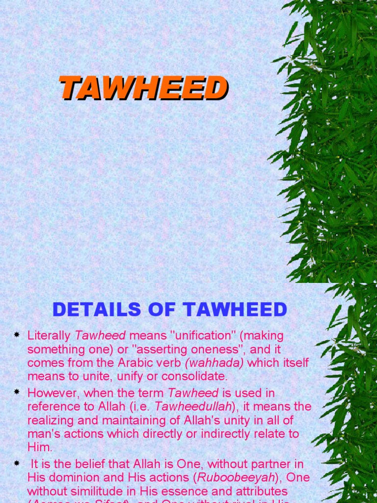 Understanding Tawheed in Islam | PDF | Tawhid | Jihad