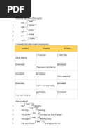 Write The Ing Form of The Verbs.: Living Staying Running W Inning Cycling