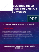 La Evolucion de La Bioetica en Colombia y