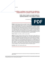 Escola Pública e Professor Como Adulto de Referência Indispensáveis em Qualquer Projeto de Nação