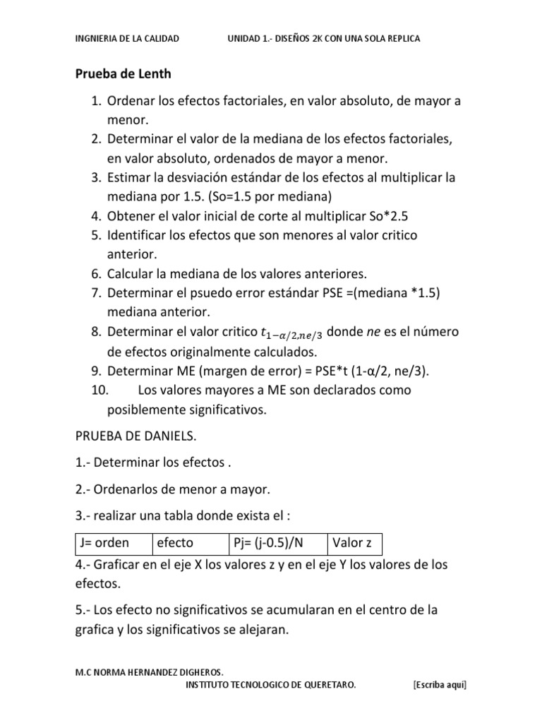 Prueba de Lenth PDF