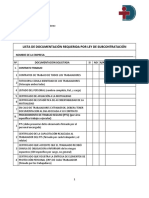 Documentacion Por Solicitar A Empresas Contratistas HSJD - CHECK LIST