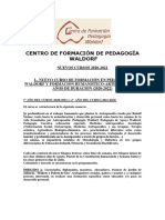 Curso de Formación en Pedagogia Waldorf 2020 2022