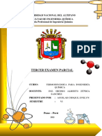 Tercer Examen Parcial Termodinámica