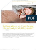 Do I Need A Diploma in Public Service Interpreting To Be A NHS Interpreter - Global Language Services