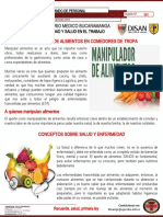 Manipulación alimentos comedores tropa