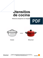 Relacionar Pictogramas Fotos. Instrumentos Cocina