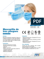 Ficha Proveedor Mascarilla Desechable 3 Pliegues Azul 62734
