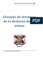 Glosario de Terminos de La Destreza de Las Armas