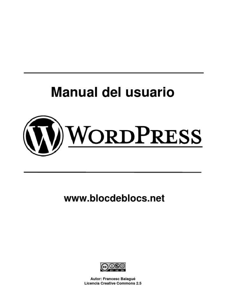 Manual Wordpress. | PDF