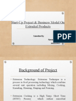 Start-Up Project & Business Model On Extruded Products: Submitted By: Naman Prakash Imb2020027