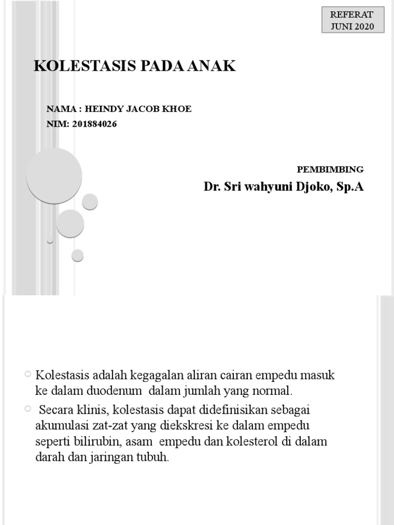 Presentasi Kolestasis Pada Anak Pdf