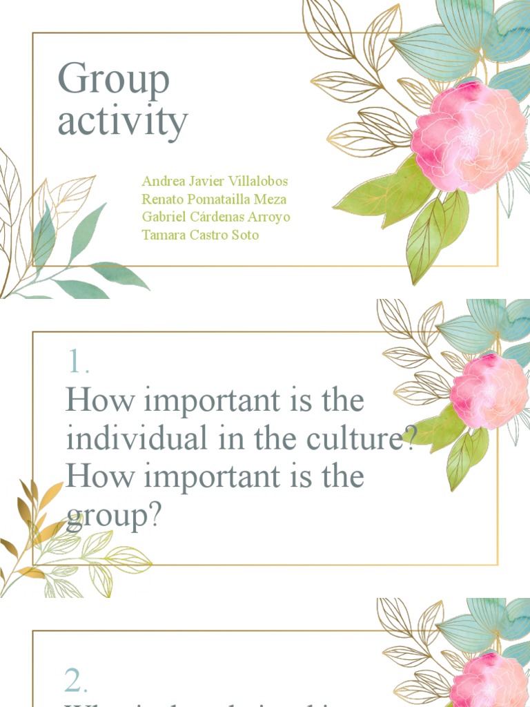 Group Activity: Andrea Javier Villalobos Renato Pomatailla Meza Gabriel ...