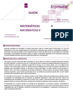 Guion Aprendizaje Matematicas II