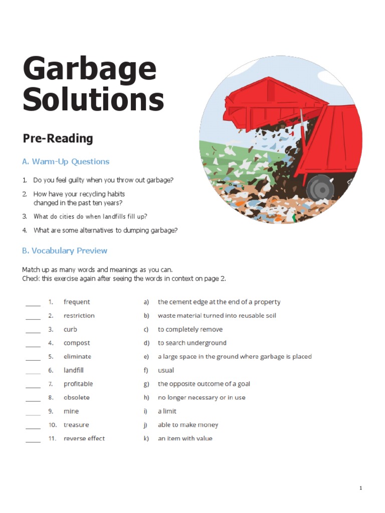 Garbage Solutions and Alternatives | PDF | Recycling | Landfill