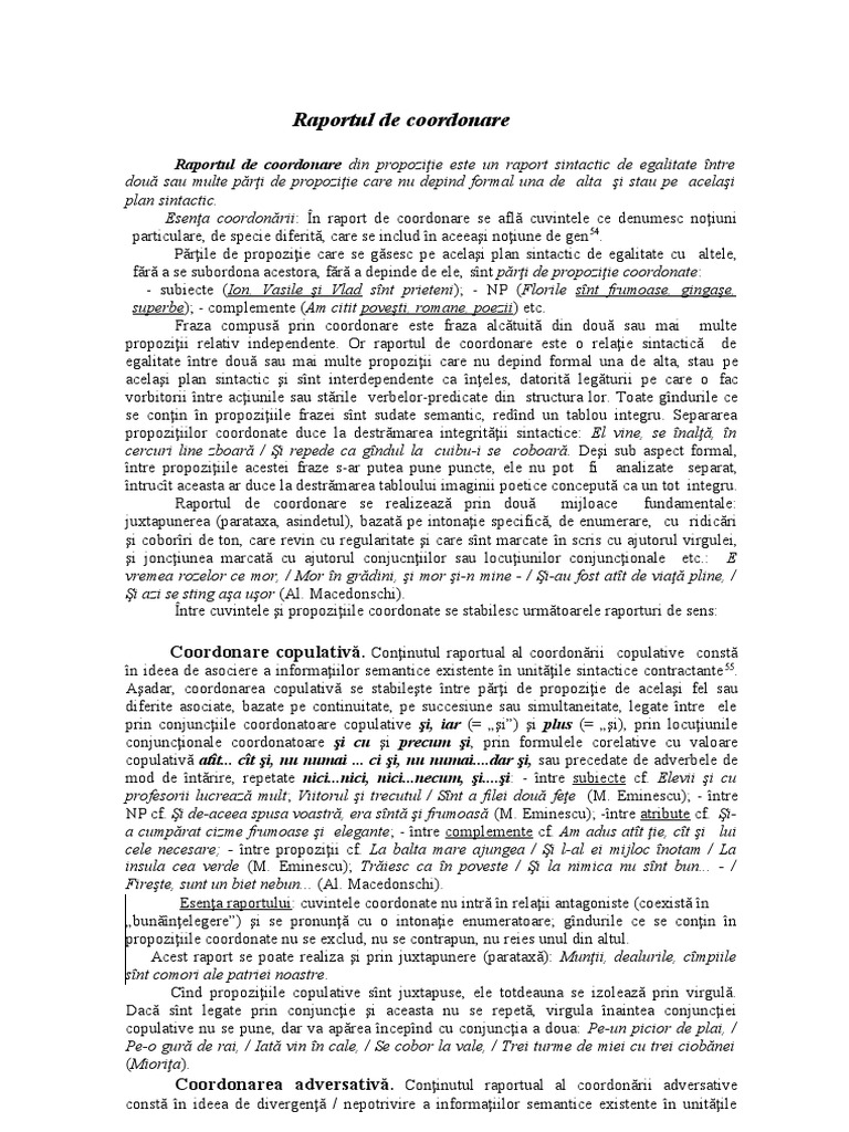 Coordonare | PDF