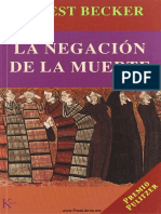 Ernest Becker - La Negación de La Muerte