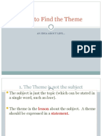 LITERARY ELEMENTS How To Identify A Theme