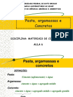 Material de Apoio para Exercício - Pasta, Argamassas e Concretos