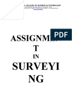 Assignment in SURVEYING