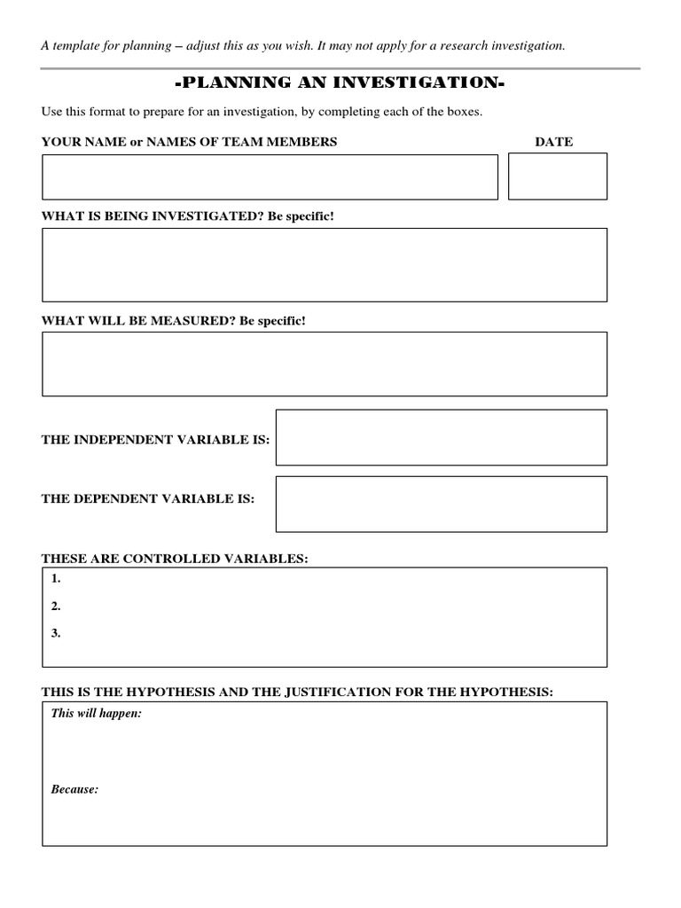 A Template For Planning | PDF | Technology & Engineering