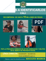 Cartel Más Buscados Protestas 28 y 29 de Abril en Colombia Policía Nacional