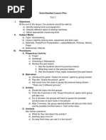 Semi-Detailed Lesson Plan