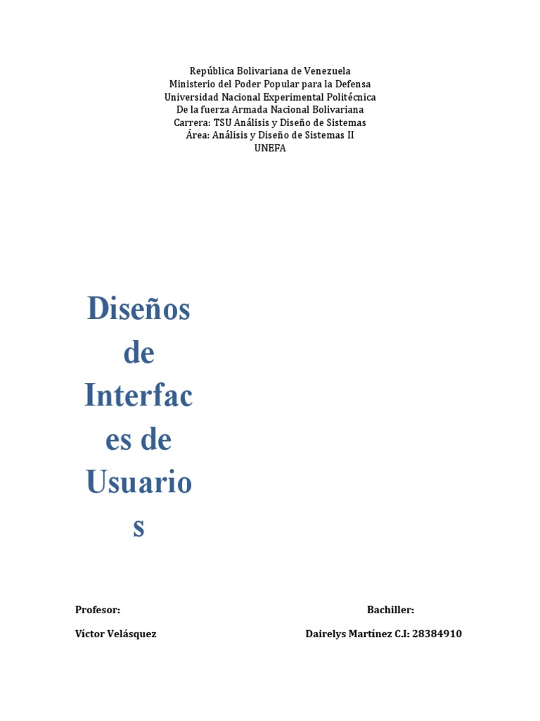 Diseño de Interfaces de Usuario | PDF | Interfaz de usuario ...