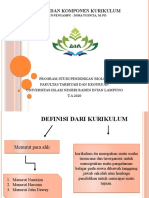 DEFINISI DAN KOMPONEN KURIKULUM