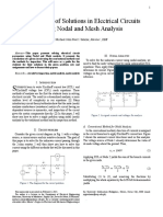 Comparison of Solutions in Electrical Circuits Using Nodal and Mesh Analysis