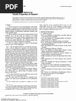 Tensile Properties Plastics': Standard Test Method For
