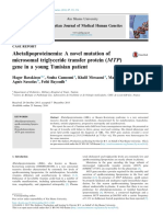 Abetalipoproteinemia The Egyptian Journal of Medical Human Genetics