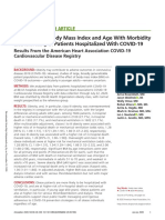 Circulation: Association of Body Mass Index and Age With Morbidity and Mortality in Patients Hospitalized With COVID-19