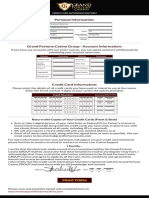 Grand Fortune Casino CC Auth. Form