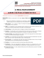 FSM 100: Meal Management: Activity 1 in Types of Table Services