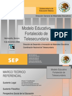 Modelo Fortalecido de Telesecundaria | PDF | Educación primaria | Maestros