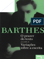 Resumo o Prazer Do Texto Precedido de Variacoes Sobre A Escrita Roland Barthes