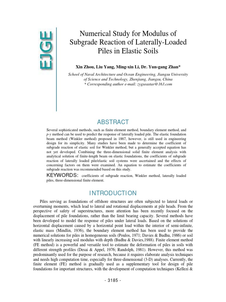Paper On MSR in Elastic Soils | PDF | Young's Modulus | Elasticity ...