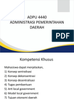 Konsep Dasar Administrasi Pemerintahan Daerah