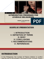 Intervention Programs For Juvenile Deliquents: Kimberly Mae Mirantes