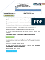 Modelo de Examen Mental Estudiantes de IV 2018