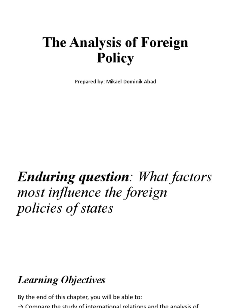Analyzing Foreign Policy Dynamics | PDF | Kyoto Protocol | Foreign ...