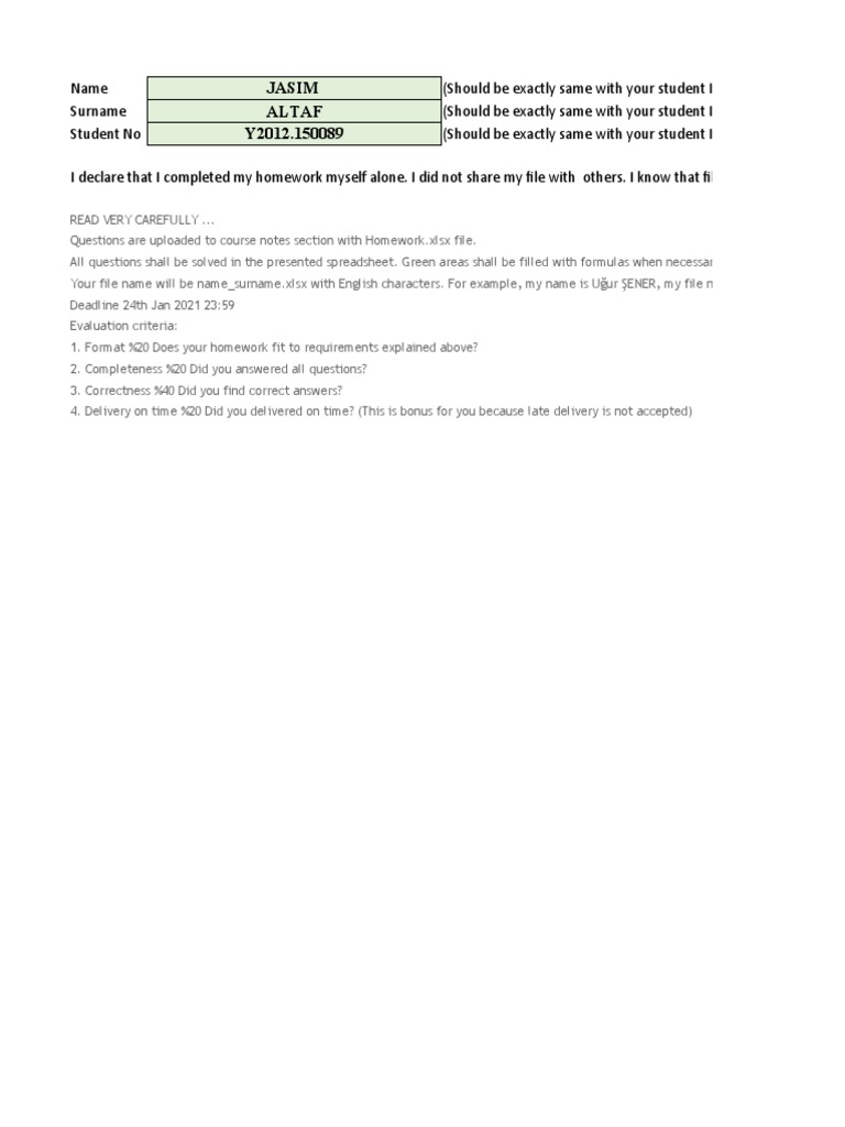 Homework Submission Guidelines and Format | PDF | Statistical Inference ...