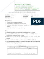 SOAL UAS Al-Islam 1 (FKIP Biologi)