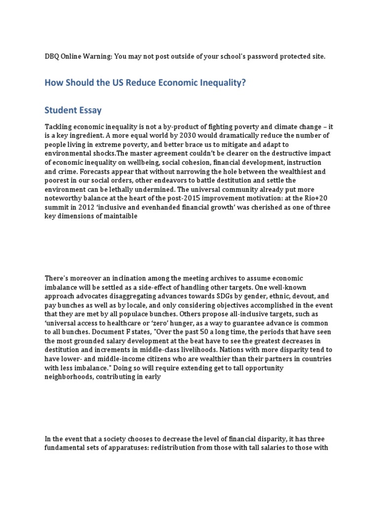 Solutions to Reduce Economic Inequality | PDF | Extreme Poverty | Salary