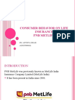 Consumer Behavior On Life Insurance PNB Metlife: By: Apurva Dhar (42925588818)