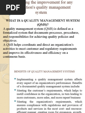 Quality Management System