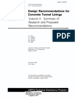 Design Recommendations for Concrete Tunnel Linings